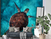 3D Blue Sea Turtle Wall Mural Wallpaper 40 LQH- Jess Art Decoration
