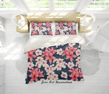 3D Pink Red Floral Quilt Cover Set Bedding Set Pillowcases 84- Jess Art Decoration