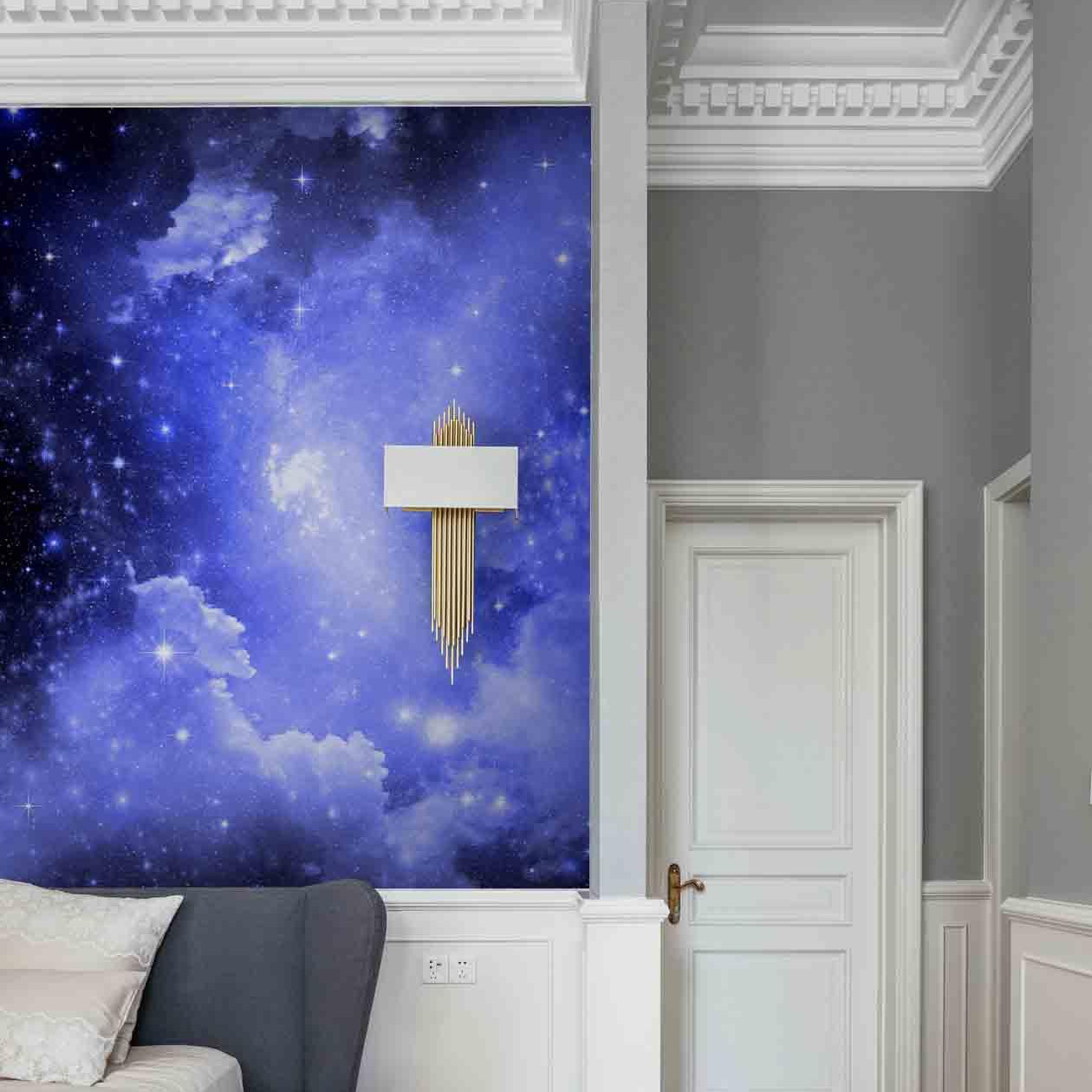 3D Blue Universe Nebula Star Sky Wall Mural Wallpaper 06- Jess Art Decoration