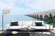 3D Bridge Sky Sea Landscape Wall Mural Wallpaper LQH 247- Jess Art Decoration