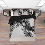 3D Abstract Black Marble Texture Quilt Cover Set Bedding Set Duvet Cover Pillowcases 1- Jess Art Decoration
