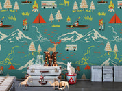 3D Camping Tourism Wall Mural Wallpaper LQH 125- Jess Art Decoration