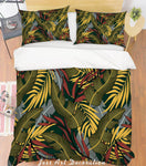 3D Green Leaves Quilt Cover Set Bedding Set Pillowcases 151- Jess Art Decoration