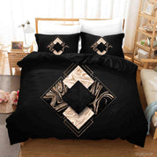 3D Abstract Black Marble Pattern Quilt Cover Set Bedding Set Duvet Cover Pillowcases 285- Jess Art Decoration