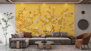3D Chinese Style Golden Bloom Tree Birds Wall Mural Wallpaper 5107- Jess Art Decoration