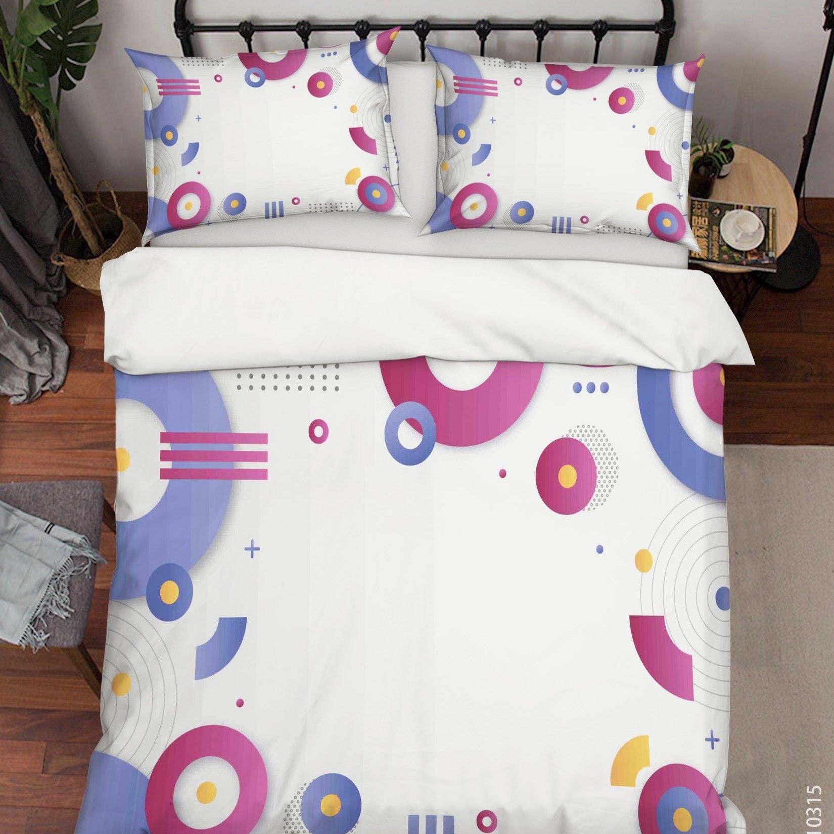 3D Abstract Color Geometry Quilt Cover Set Bedding Set Duvet Cover Pillowcases 91- Jess Art Decoration