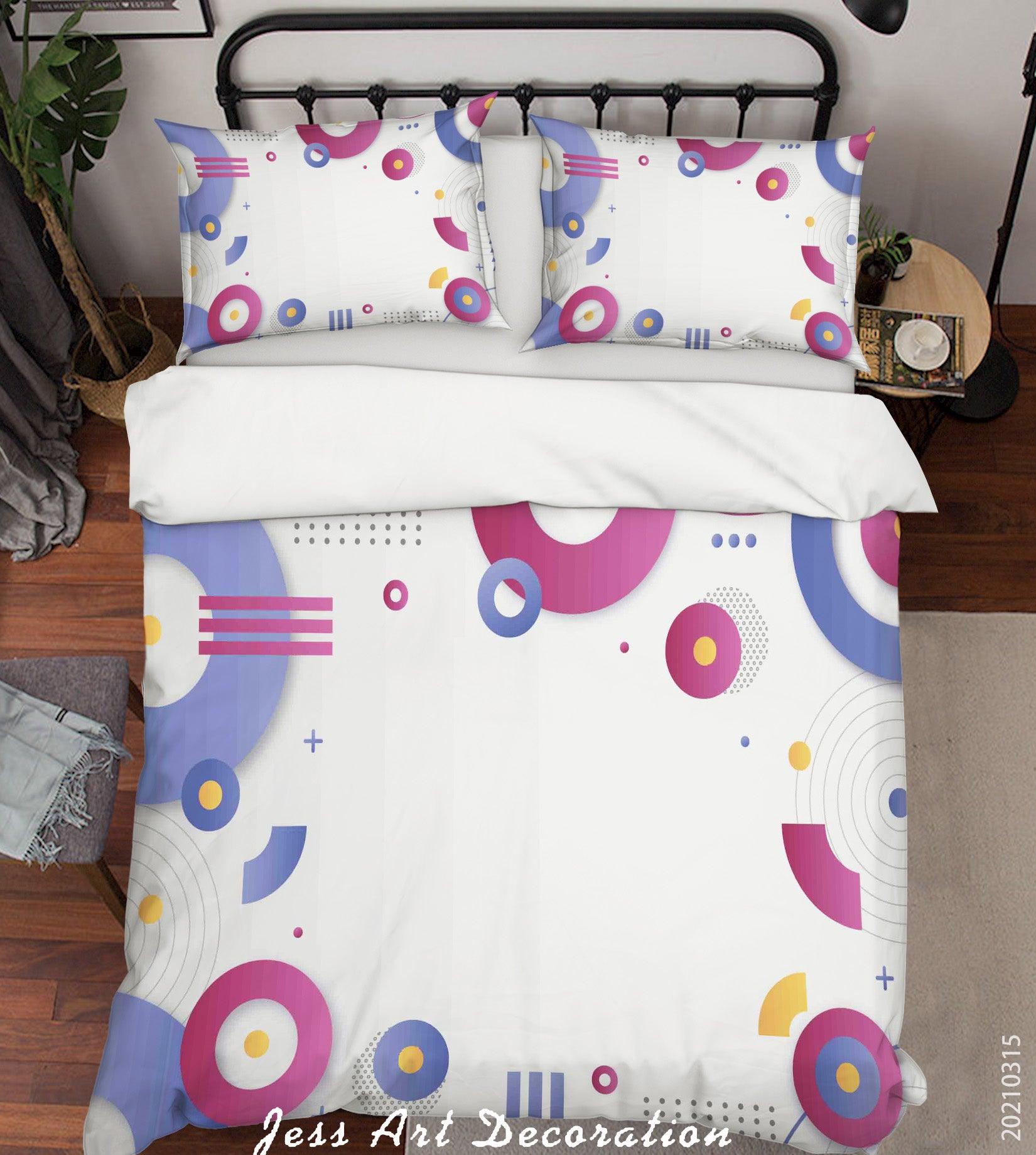 3D Abstract Color Geometry Quilt Cover Set Bedding Set Duvet Cover Pillowcases 91- Jess Art Decoration