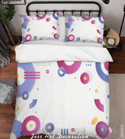 3D Abstract Color Geometry Quilt Cover Set Bedding Set Duvet Cover Pillowcases 91- Jess Art Decoration