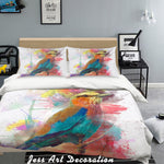 3D Color Bird Quilt Cover Set Bedding Set Pillowcases  23- Jess Art Decoration
