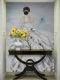 3D Freehand Wedding Girl Butterfly Wall Murals 248- Jess Art Decoration