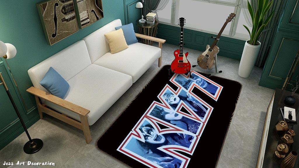 3D Kiss Rock Band Non-Slip Rug Mat 1- Jess Art Decoration