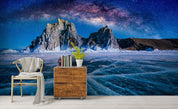 3D Blue Sky Night Scenery Starry Sky Wall Mural Wallpaper ZY D51- Jess Art Decoration
