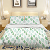 3D Green Leaves Pattern Quilt Cover Set Bedding Set Duvet Cover Pillowcases WJ 1417- Jess Art Decoration