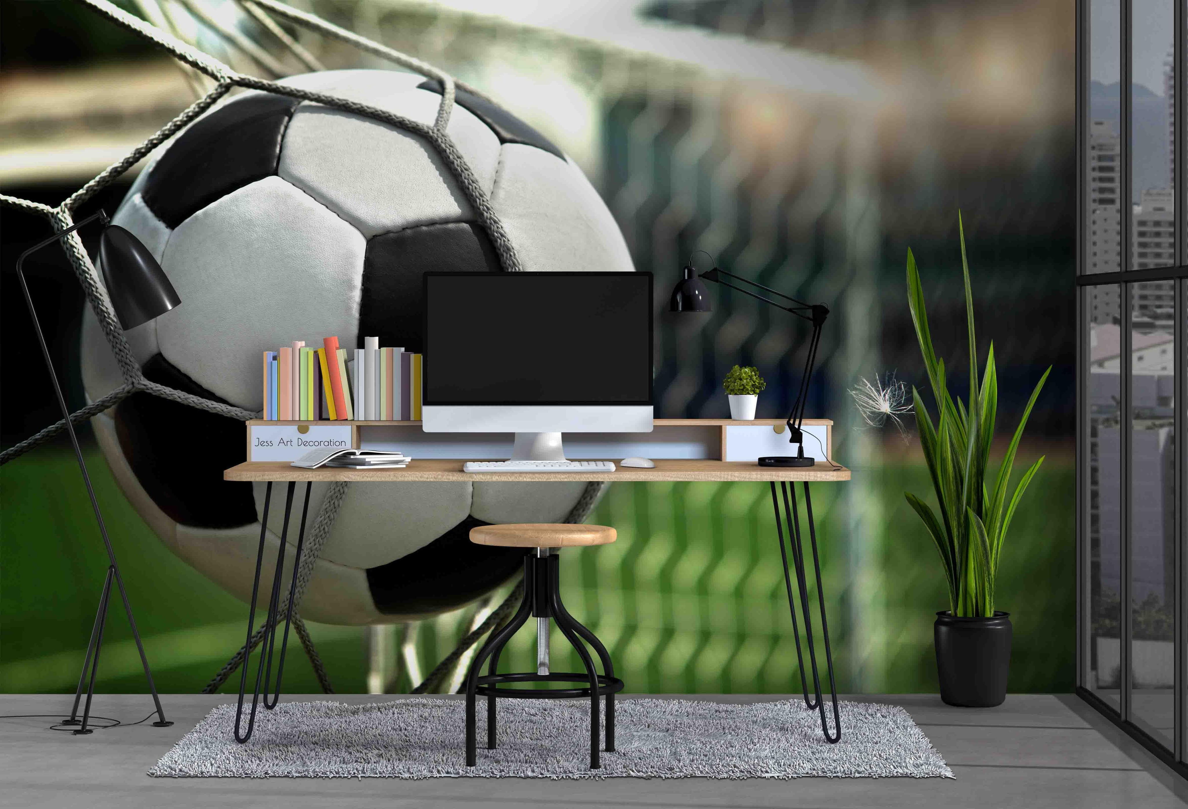 3D Football Net Pattern Wall Mural Wallpaper GD 2916- Jess Art Decoration