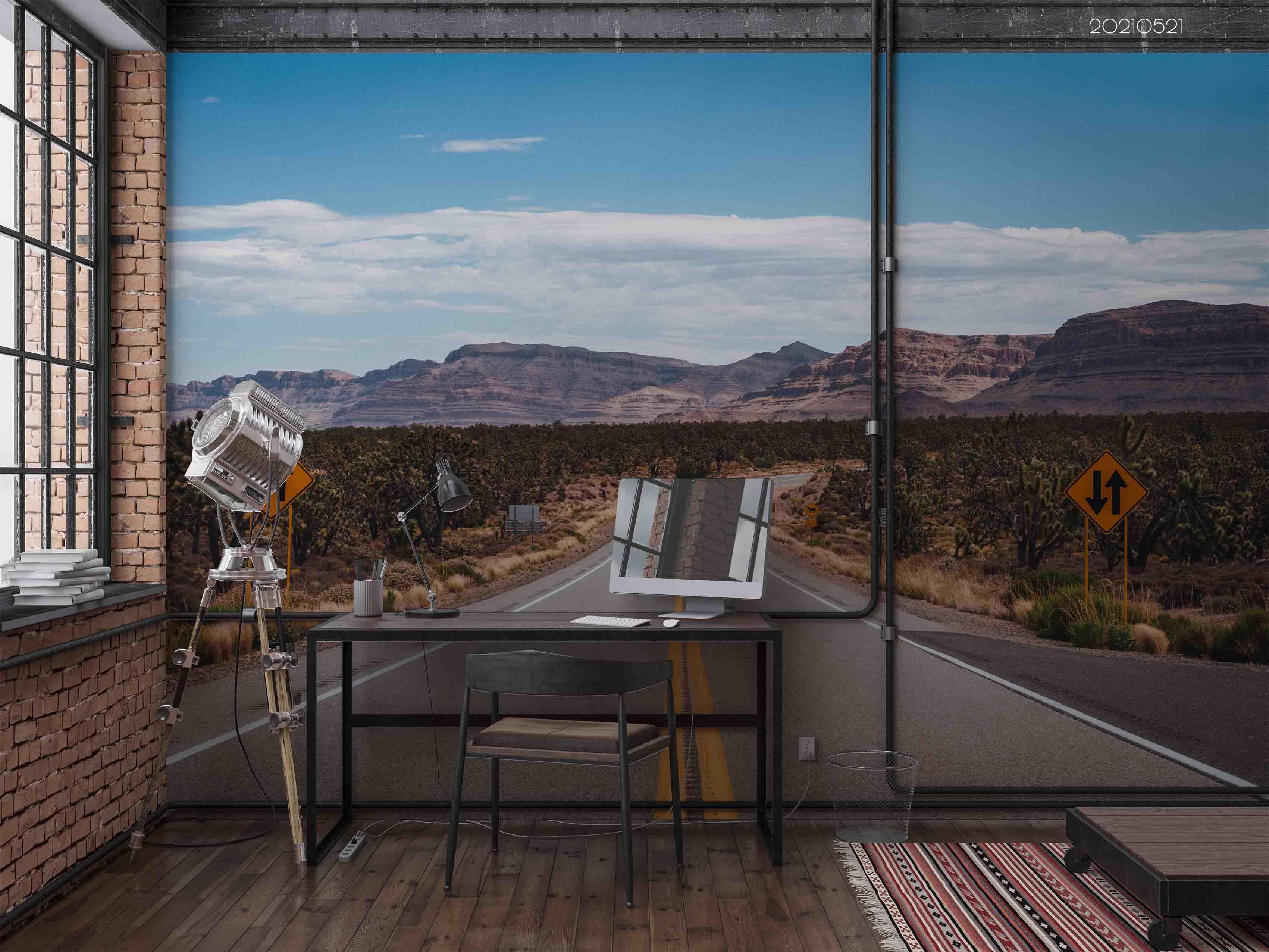 3D Sky Mountain Road Landscape Wall Mural Wallpaper LQH 287- Jess Art Decoration