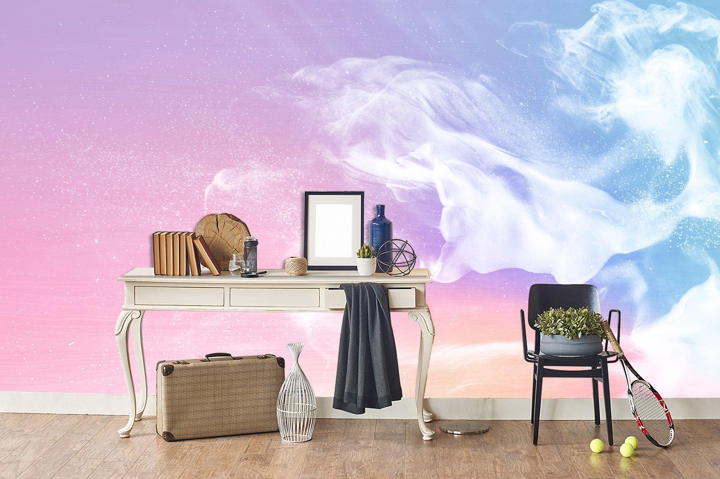 3D Abstract White Clouds Purple Wall Mural Wallpaper 22- Jess Art Decoration