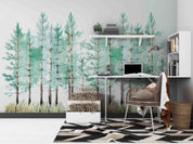 3D Hand Draw Pine Forest Wall Mural Wallpaper sww 283- Jess Art Decoration