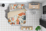 3D Abstract Leaf Floral Quilt Cover Set Bedding Set Duvet Cover Pillowcases A058 LQH- Jess Art Decoration