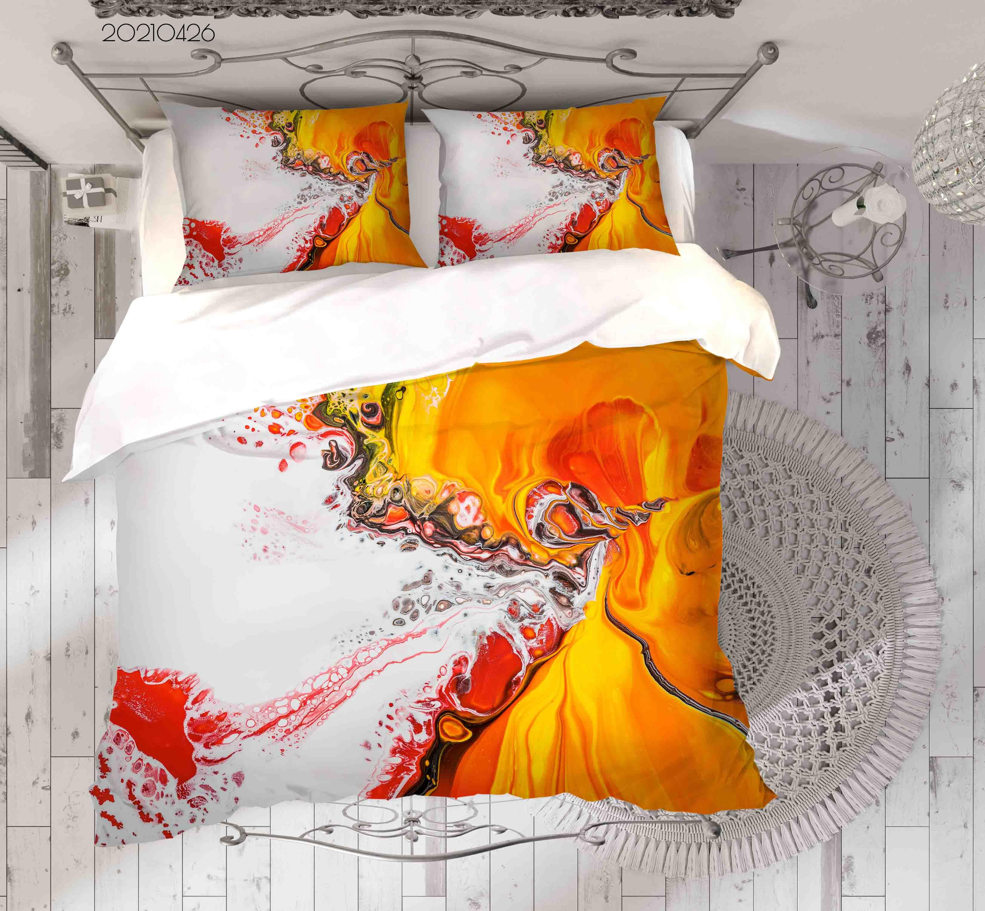 3D Abstract Color Pattern Quilt Cover Set Bedding Set Duvet Cover Pillowcases 300- Jess Art Decoration