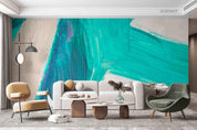 3D Abstract White Canvas Light Blue Wall Mural Wallpaper SWW712- Jess Art Decoration