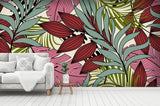 3D Red Leaf Texture Wall Mural Wallpaper 14- Jess Art Decoration