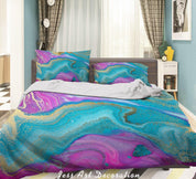 3D Watercolor Color Marble Quilt Cover Set Bedding Set Duvet Cover Pillowcases 276- Jess Art Decoration
