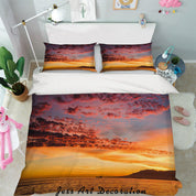 3D Sunset Grassland Quilt Cover Set Bedding Set Pillowcases 80- Jess Art Decoration