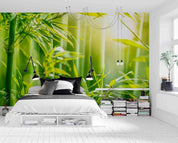 3D Morning Green Bamboo Forest Wall Mural Wallpaper GD 2573- Jess Art Decoration