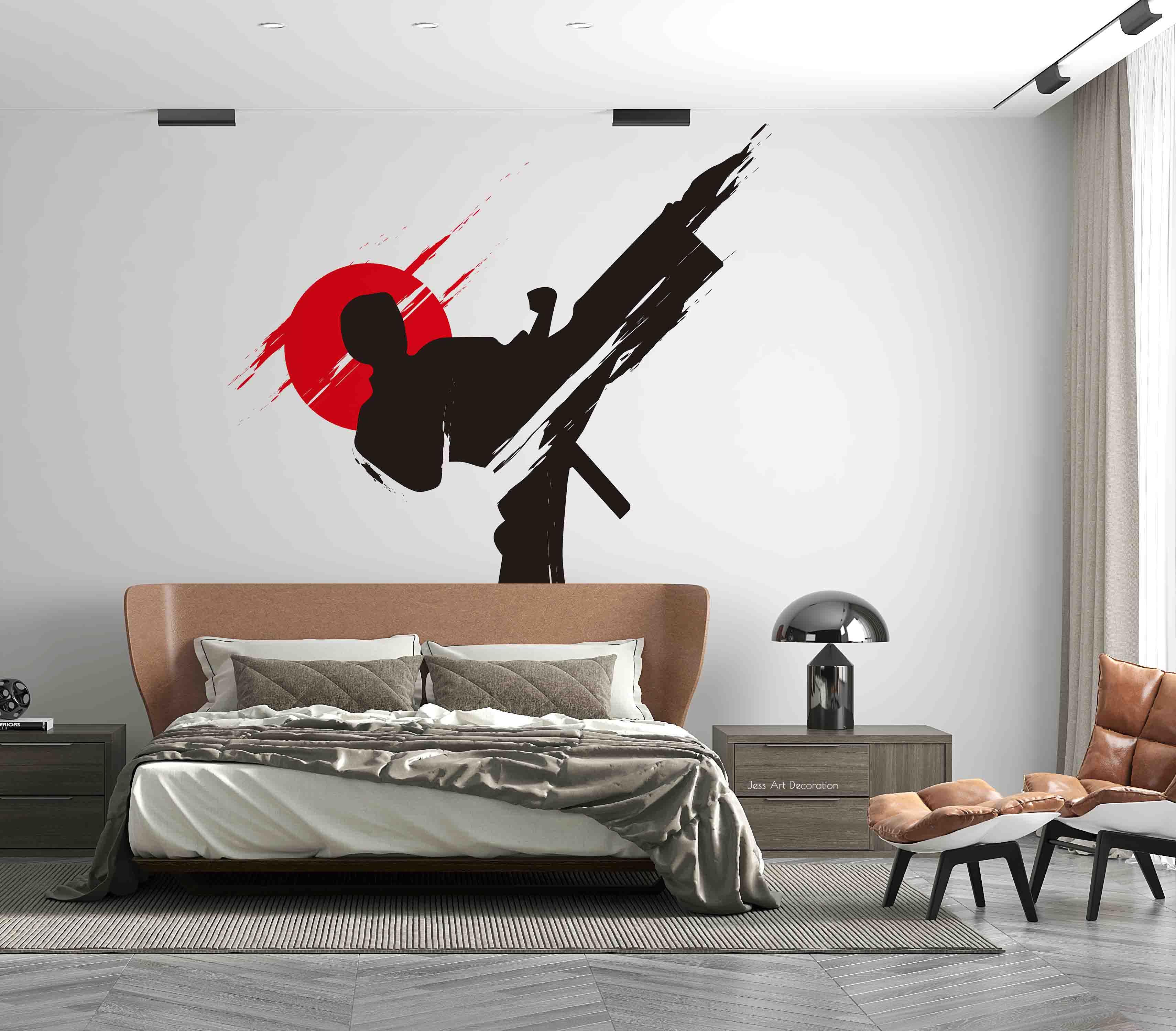 3D Abstract Taekwondo Sport Pattern Wall Mural Wallpaper GD 3326- Jess Art Decoration