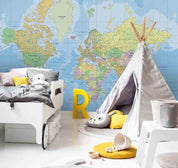 3D World Map Wall Mural Wallpaper 174- Jess Art Decoration