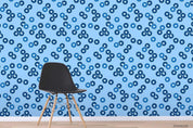 3D Oriental Japanese Style Blue Circle Wall Mural Wallpaper LQH 274- Jess Art Decoration