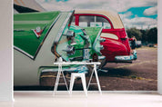 3D Vintage American Classic Car Show Wall Mural Wallpaper GD 3228- Jess Art Decoration