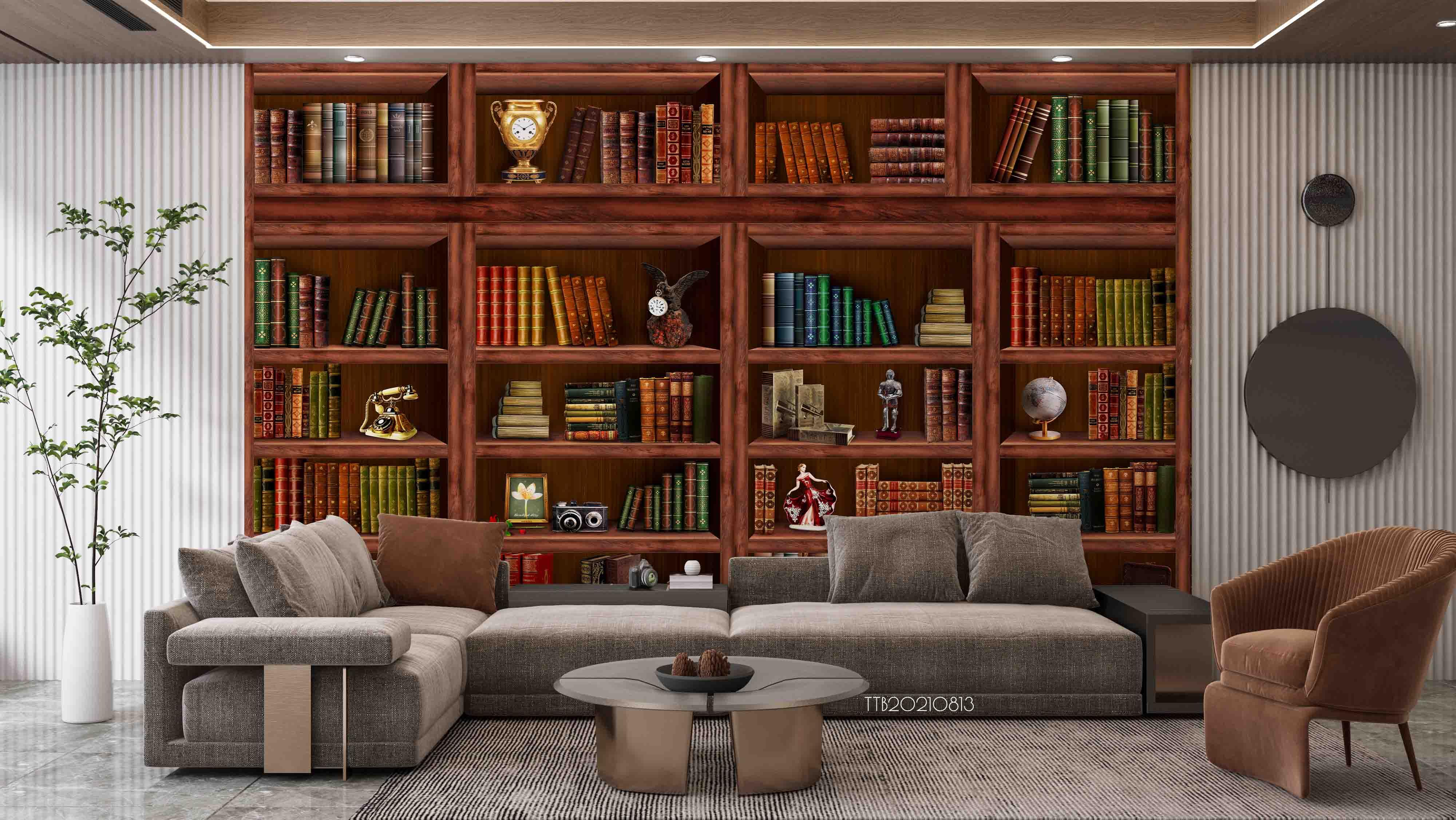 3D Wooden Bookshelves Book Wall Mural Wallpaper 5116- Jess Art Decoration