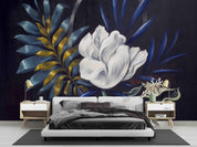 3D Floral Flower  Leaves Oil Pianting Mural Wallpaper WJ 1308- Jess Art Decoration