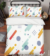 3D Abstract Color Geometry Quilt Cover Set Bedding Set Duvet Cover Pillowcases 61- Jess Art Decoration