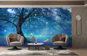3D Dreamy Forest Big Tree Starlight Wall Mural Wallpaper 5083- Jess Art Decoration