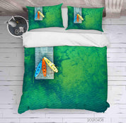 3D Green Sea Trestle Surfboard Quilt Cover Set Bedding Set Duvet Cover Pillowcases 99- Jess Art Decoration