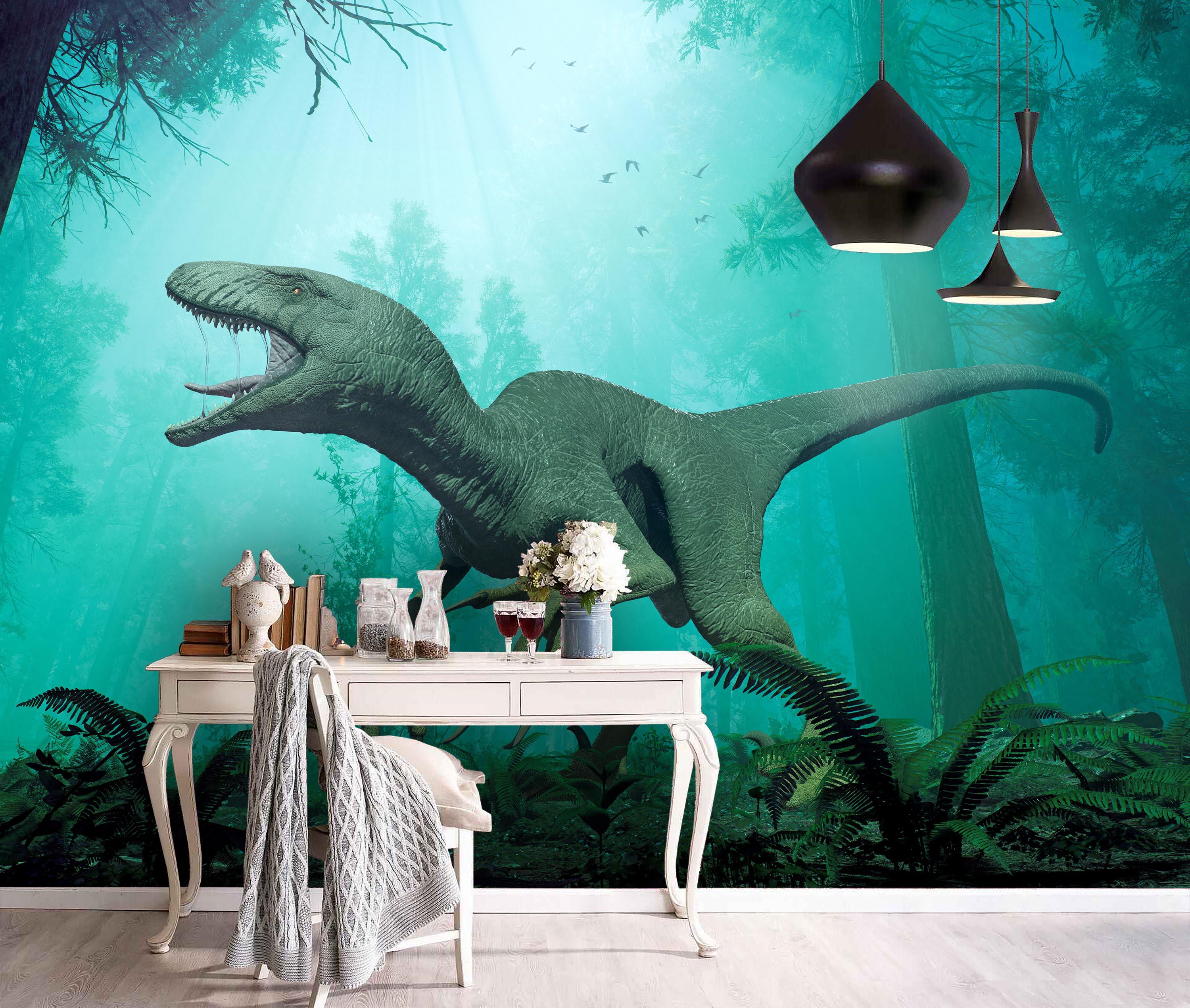 3D Dinosaur Forest Wall Mural Wallpaper 34- Jess Art Decoration