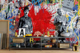 3D Einstein Chaplin Graffiti Wall Mural Wallpaper 72- Jess Art Decoration