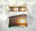 3D Sea Sunrise Quilt Cover Set Bedding Set Pillowcases 95- Jess Art Decoration