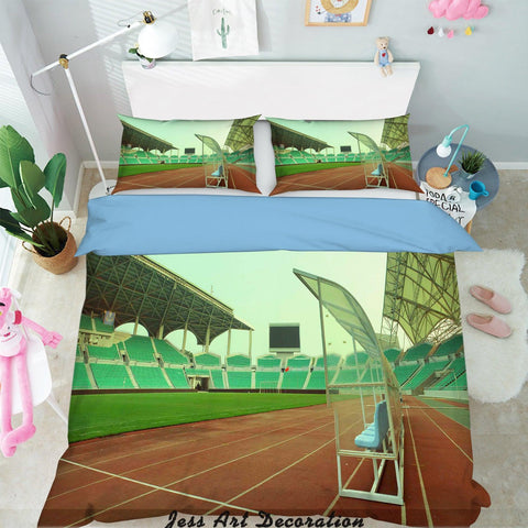 3D Football Field Quilt Cover Set Bedding Set Pillowcases  102- Jess Art Decoration