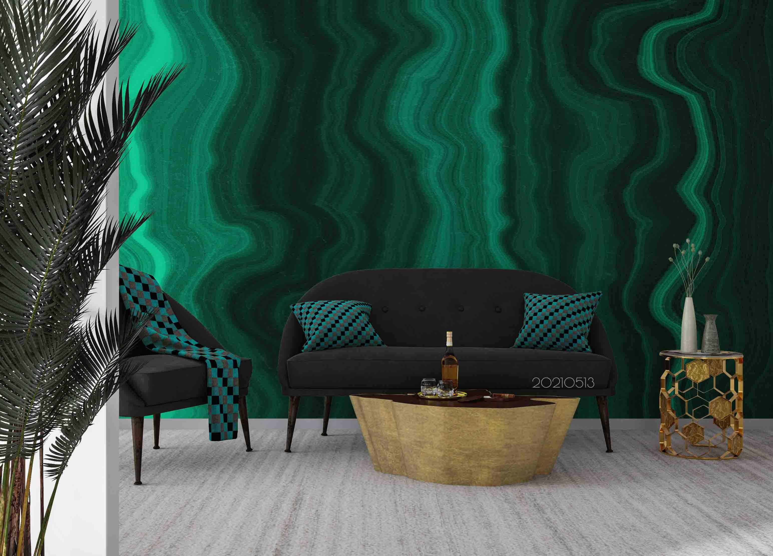 3D Abstract Green Marble Texture Wall Mural Wallpaper LQH 192- Jess Art Decoration