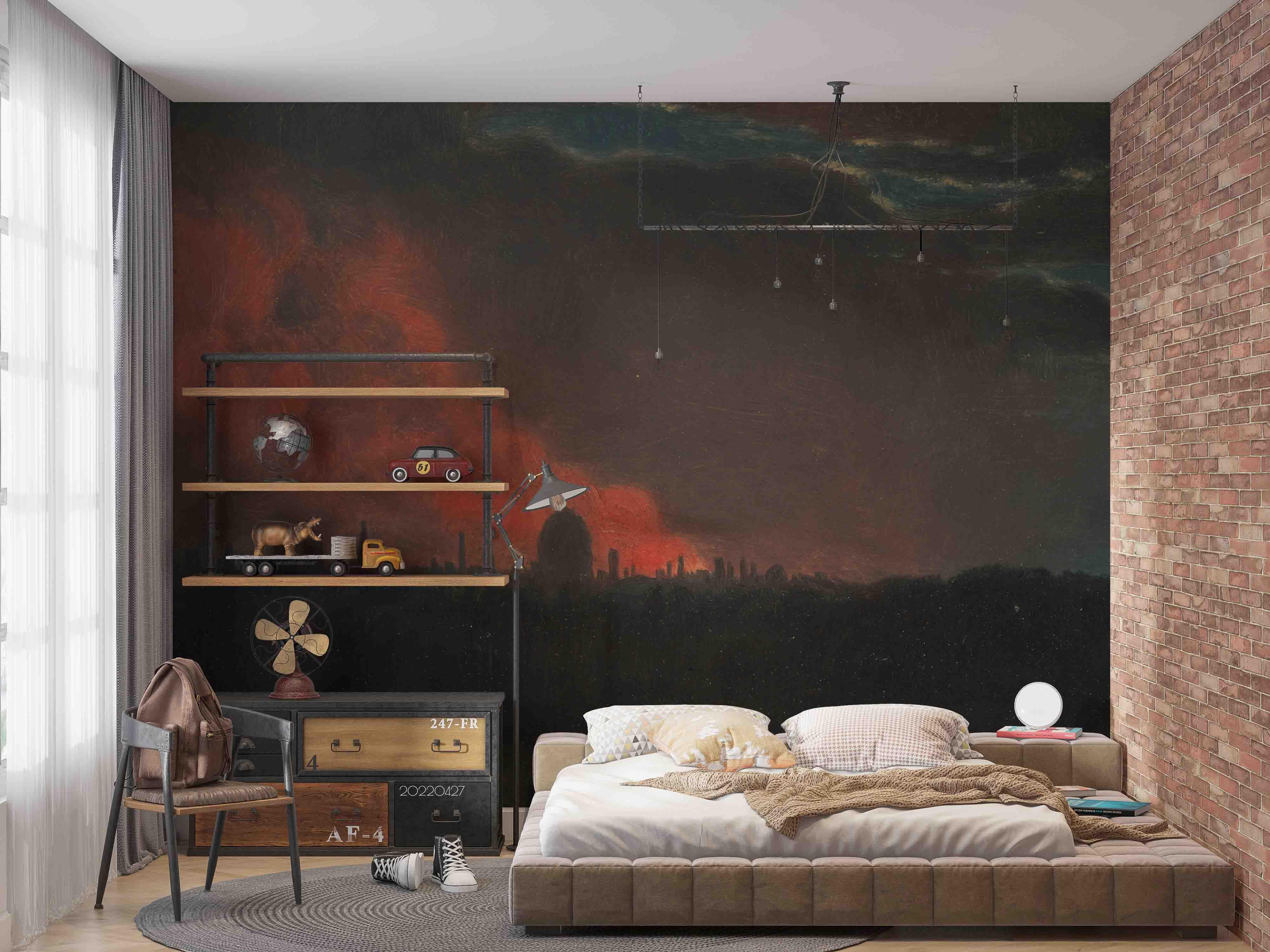 3D Outdoor Dusk Landscape Oil Painting Wall Mural Wallpaper GD 4484- Jess Art Decoration
