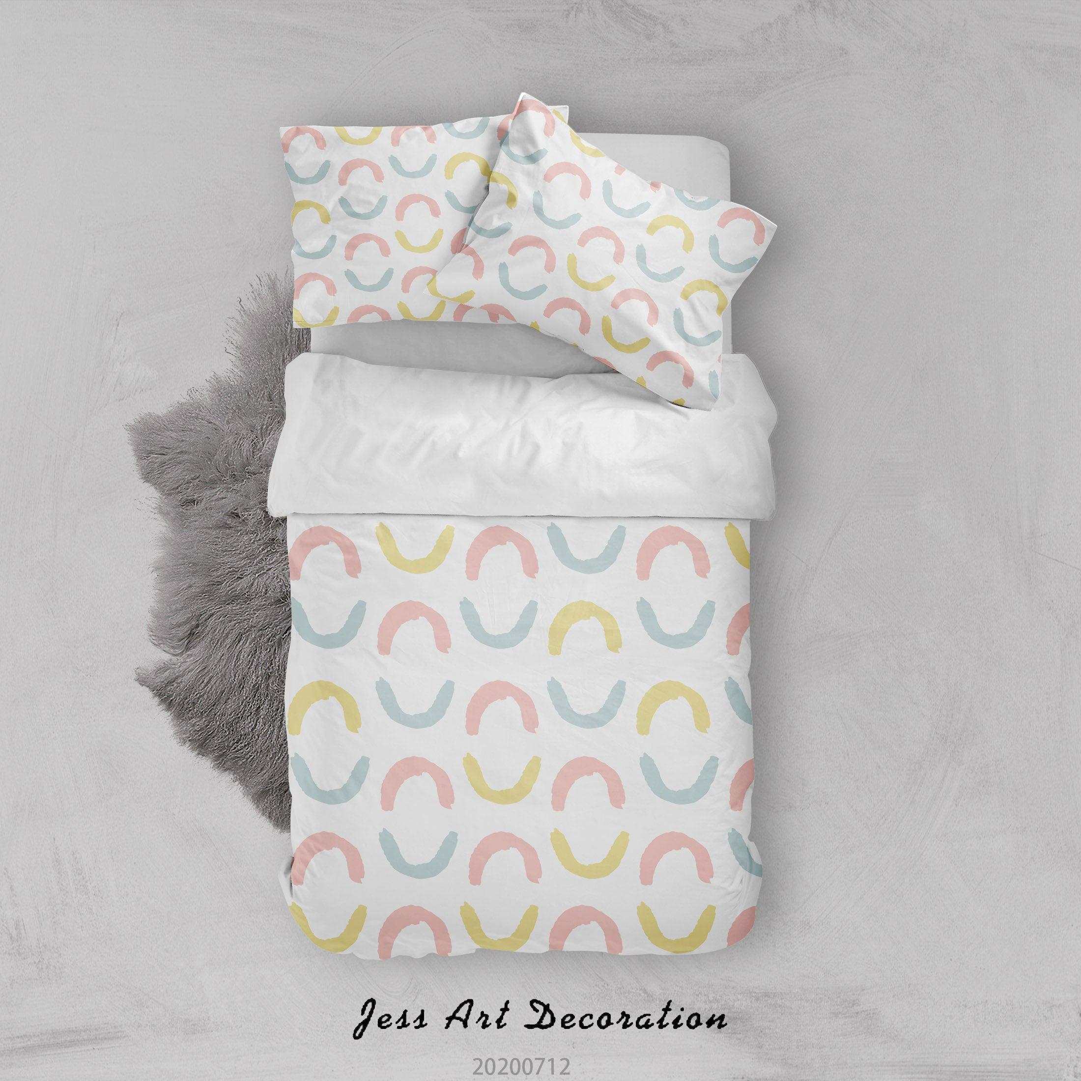 3D Abstract Arc Line Pattern Quilt Cover Set Bedding Set Duvet Cover Pillowcases WJ 4022- Jess Art Decoration