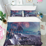 3D Snow Mountain Starry Sky Quilt Cover Set Bedding Set Pillowcases  36- Jess Art Decoration