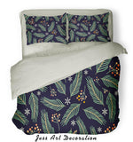 3D Green Plant Leaf Pattern Quilt Cover Set Bedding Set Pillowcases  20- Jess Art Decoration