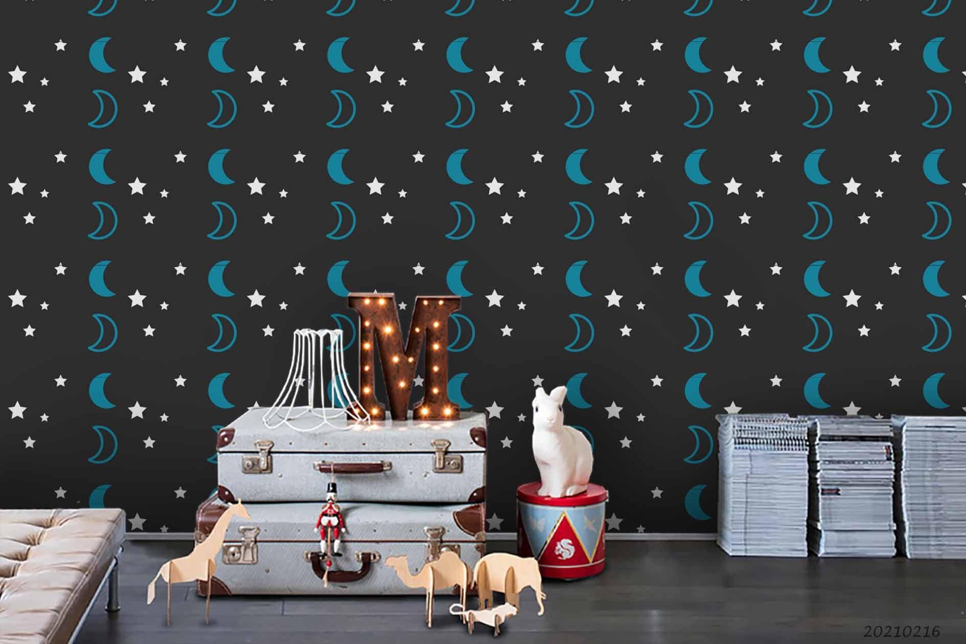 3D Hand Drawn Space Moon Wall Mural Wallpaper LQH 390- Jess Art Decoration