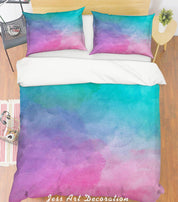 3D Pink Green Graphic Quilt Cover Set Bedding Set Pillowcases 243- Jess Art Decoration