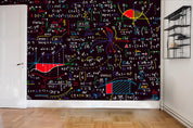 3D Mathematics Algebra Blackboard Wall Mural Wallpaper 1- Jess Art Decoration