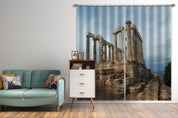 3D Roman Column Building Stair Ruins Curtains and Drapes GD 462- Jess Art Decoration